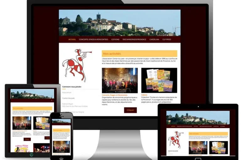 Site internet Cantar lou Païs réalisé par MagWeb Création