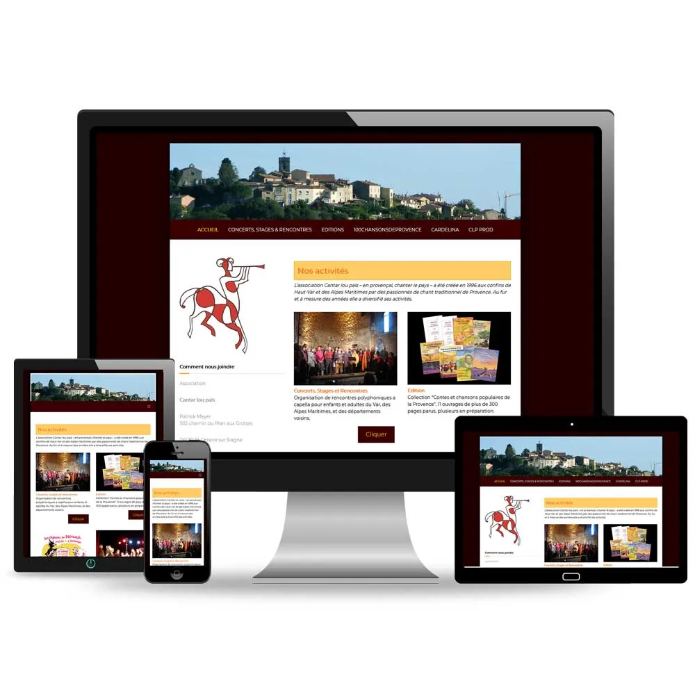 Site internet Cantar lou Païs – Alpes-Maritimes