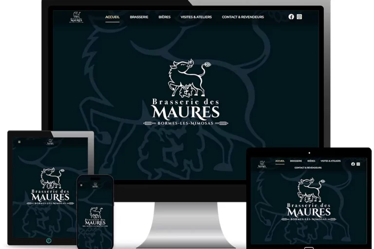 Site internet Brasserie des Maures réalisé par MagWeb Création