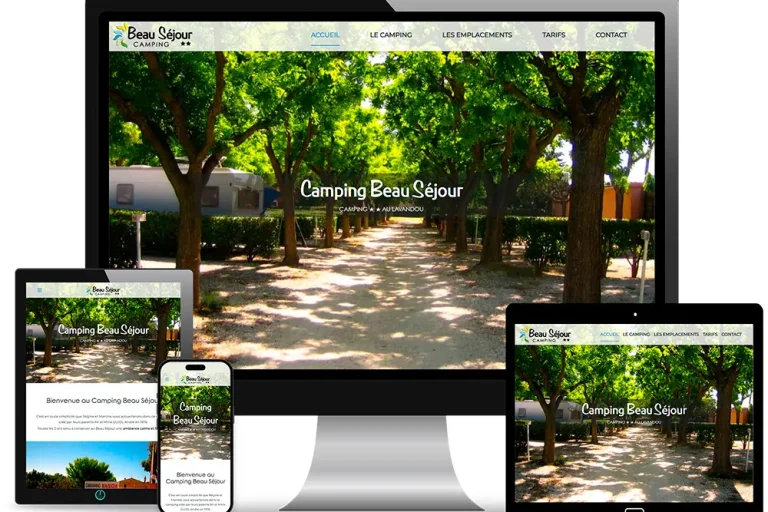 Site internet Camping Beau Séjour réalisé par MagWeb Création