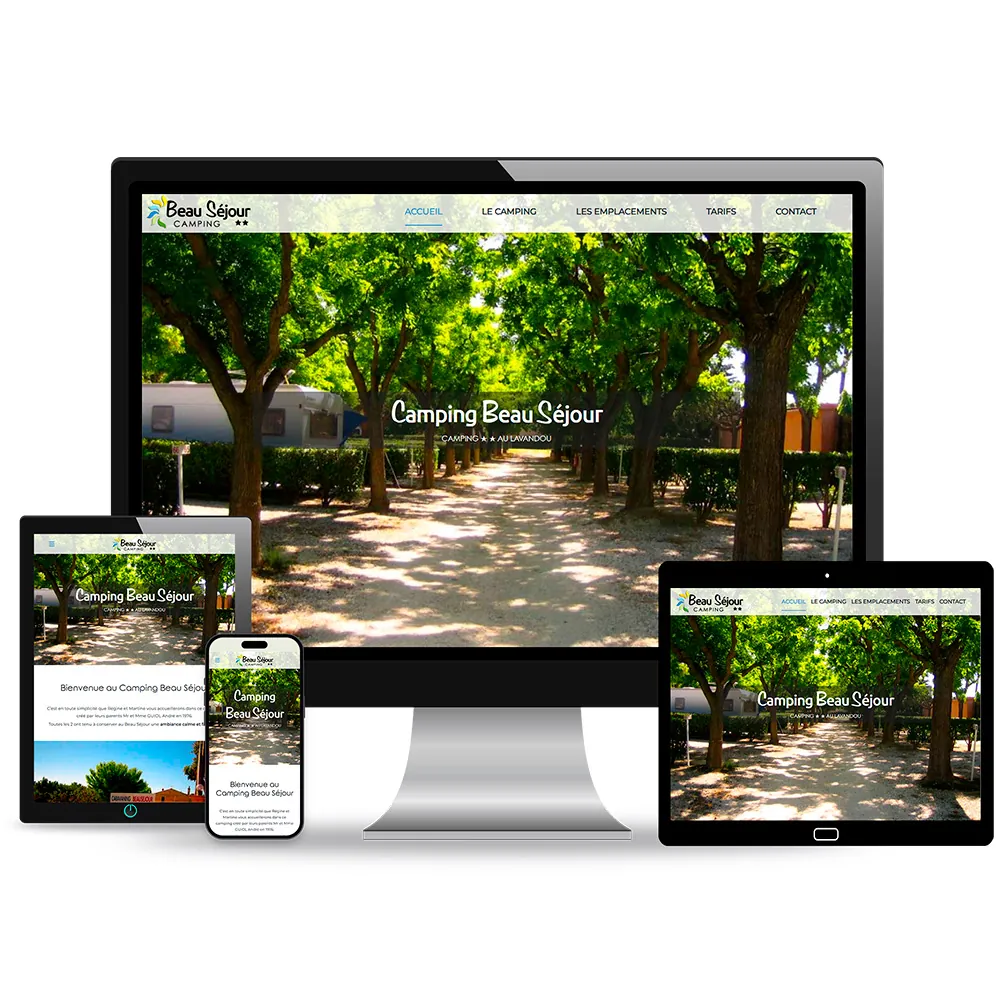 Site internet Camping Beau Séjour – Le Lavandou