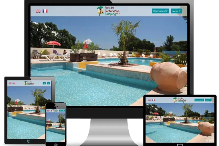 Site internet Camping Fontanettes réalisé par MagWeb Création