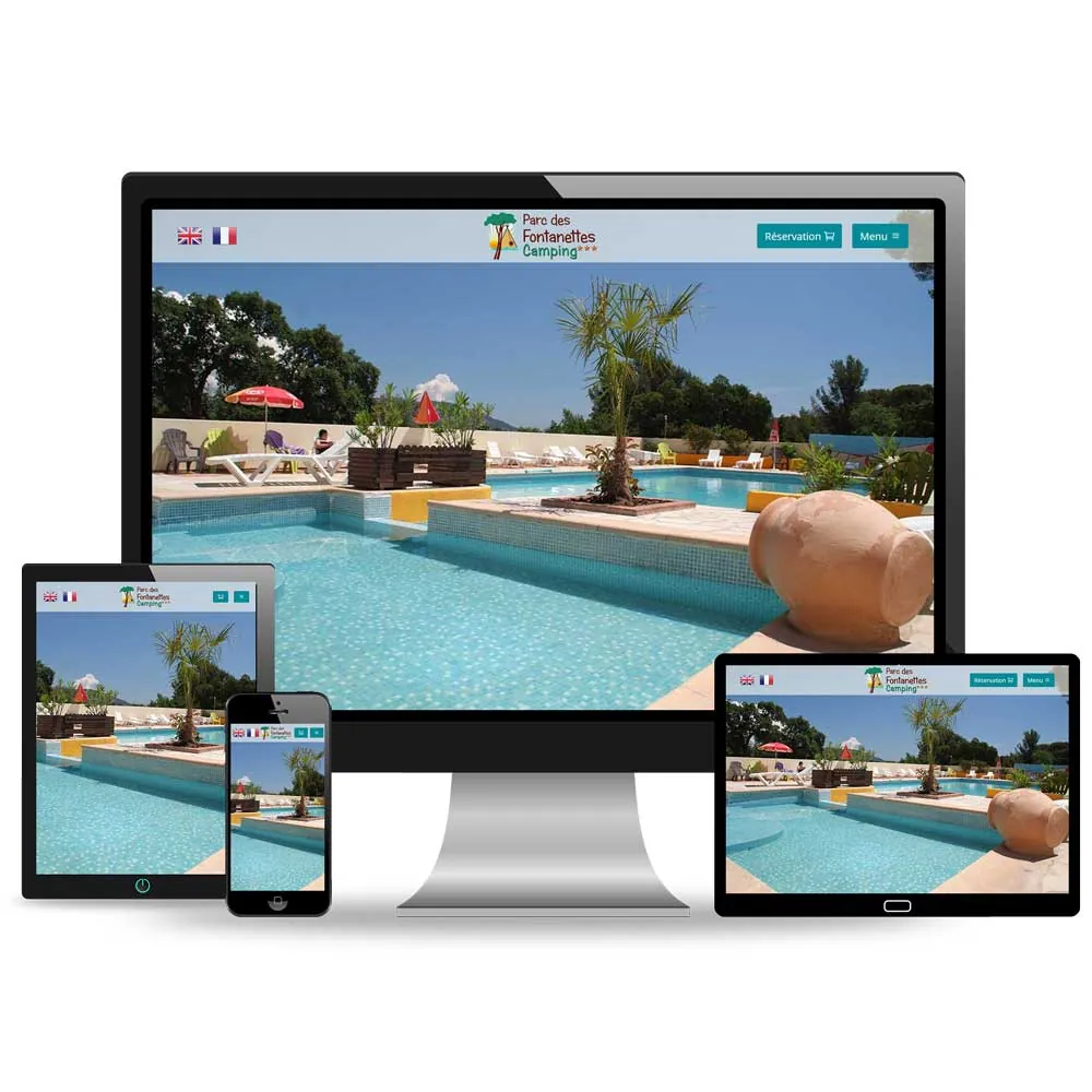 Site internet Camping Fontanettes – Toulon