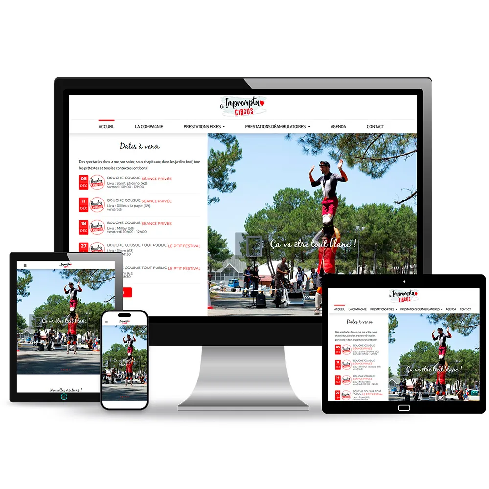 Site internet Impromptu Circus – Loire