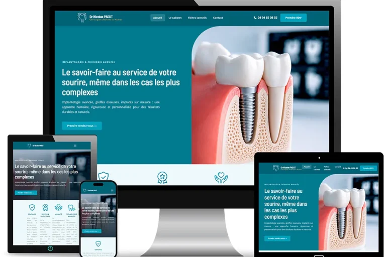Site internet Dr Nicolas Pasut réalisé par MagWeb Création