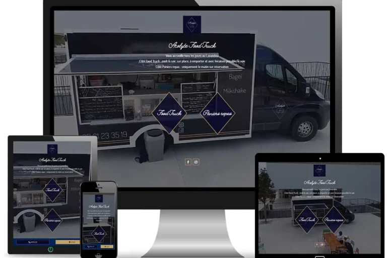 Site internet Acolyte Food Truck réalisé par MagWeb Création