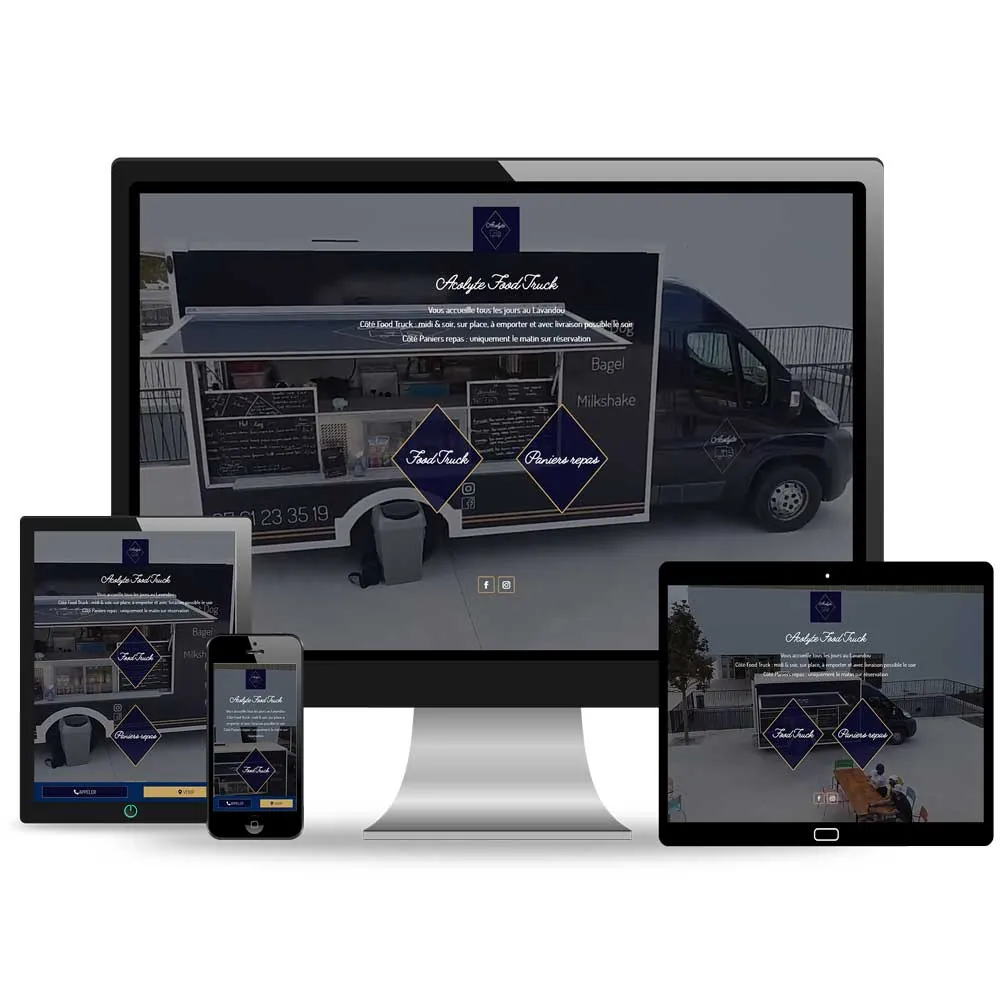 Site internet Acolyte Food Truck – Le Lavandou
