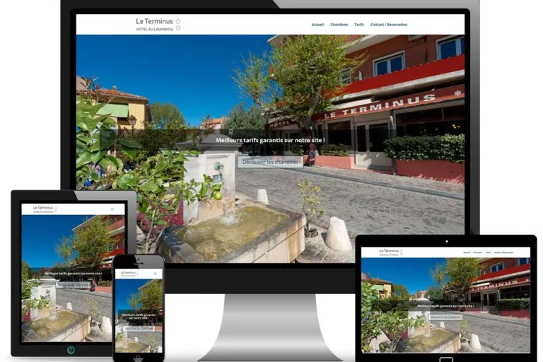 Site internet Hôtel Terminus réalisé par MagWeb Création