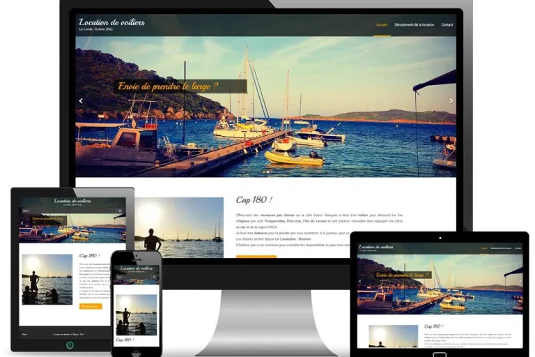 Site internet Location Bateau 83 réalisé par MagWeb Création