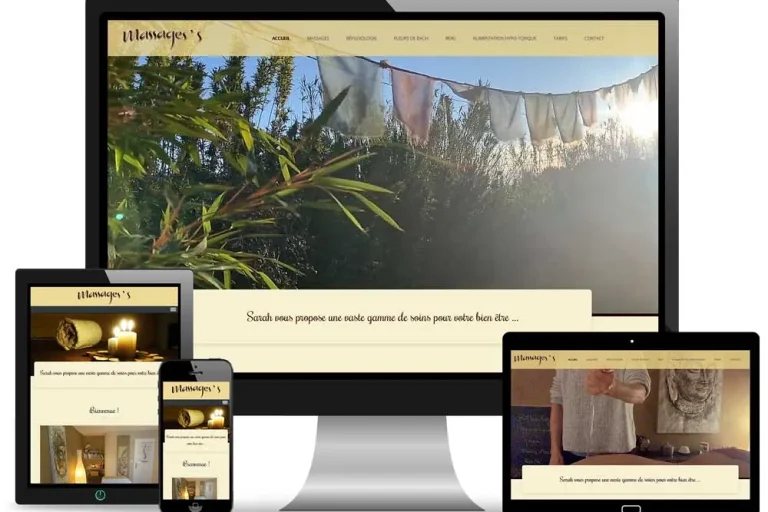 Site internet Massages ‘S réalisé par MagWeb Création
