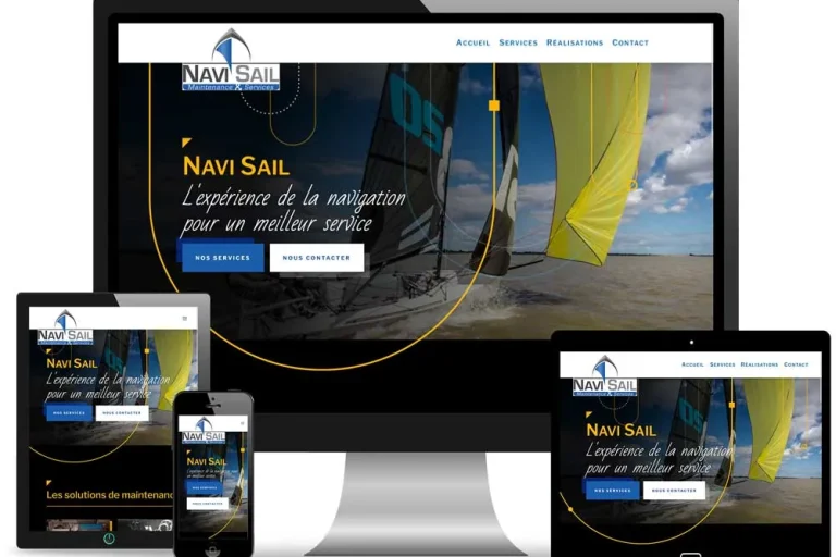 Site internet Navisail réalisé par MagWeb Création