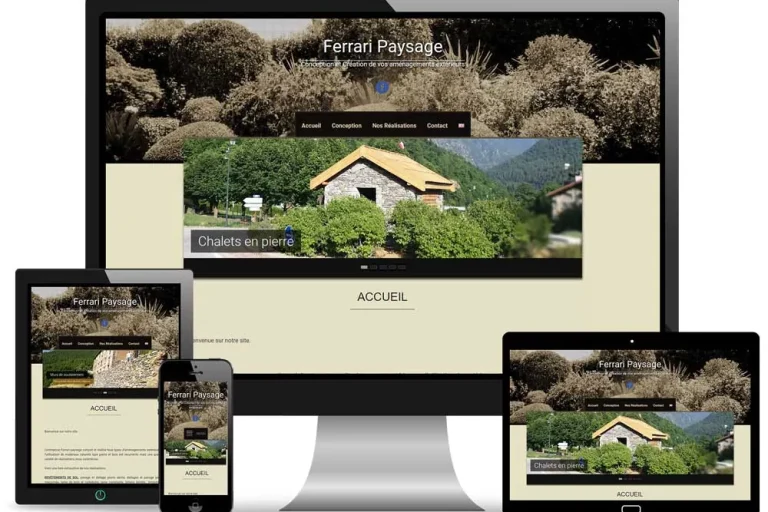 Site internet Ferrari Construction réalisé par MagWeb Création