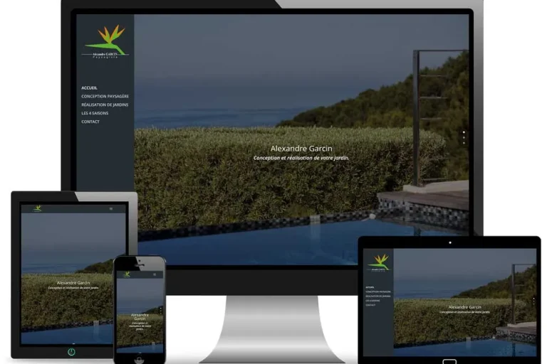 Site internet Garcin Paysagiste Var réalisé par MagWeb Création