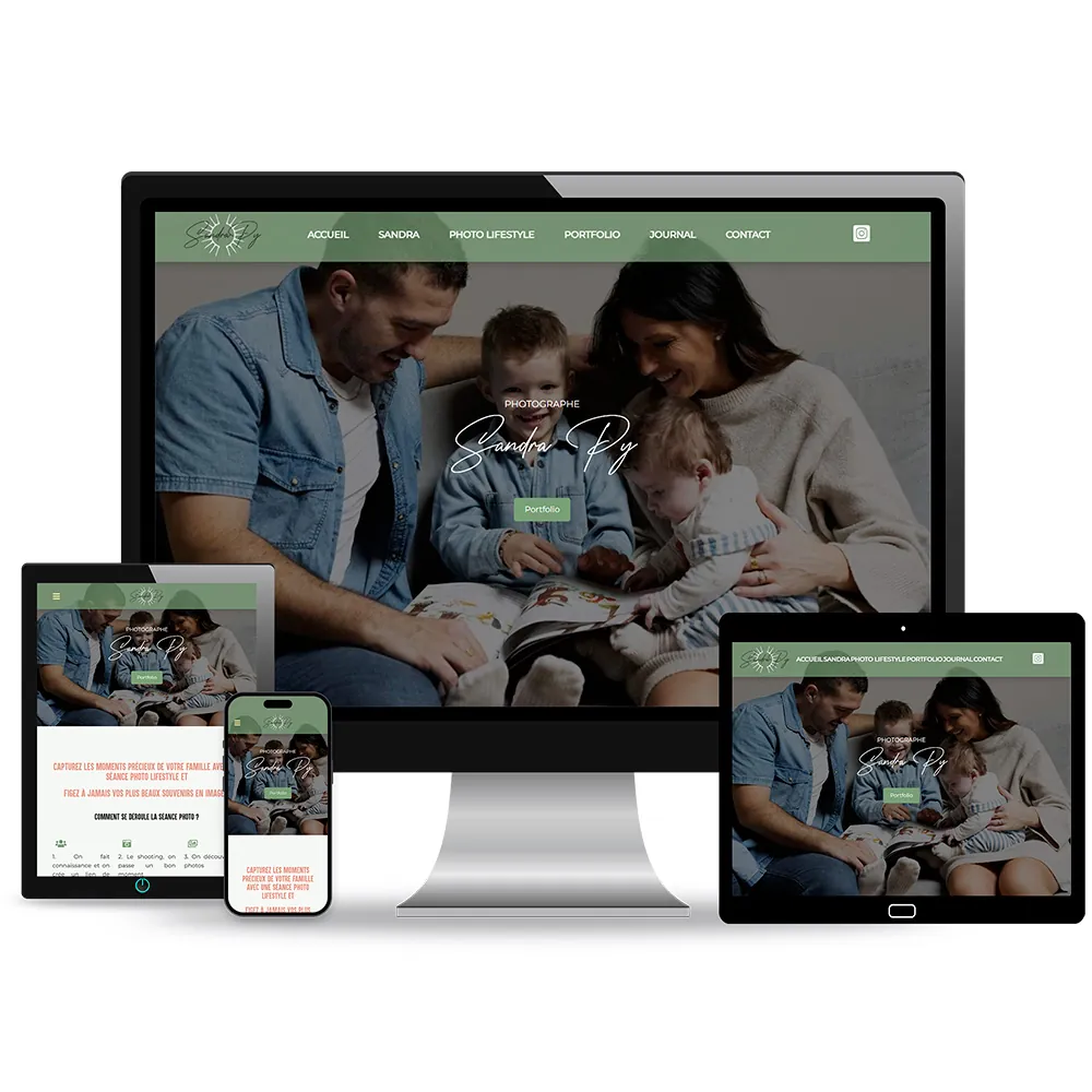 Site internet Sandra Py Photographe – Haute-Savoie