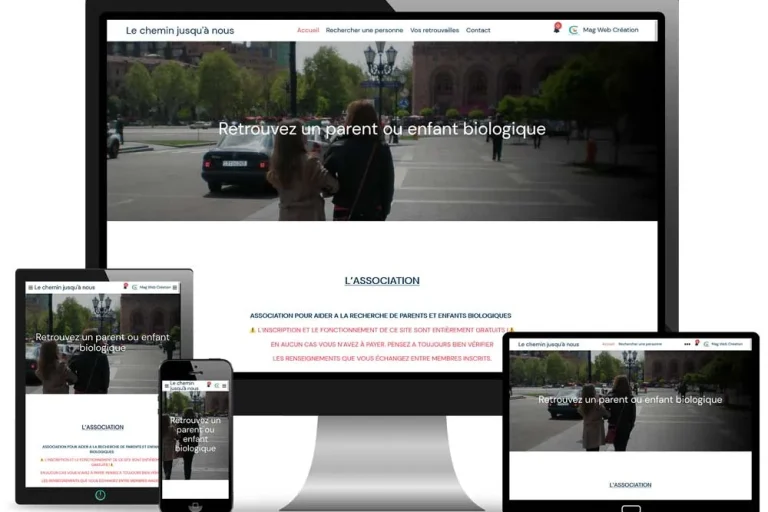 Site internet Le chemin jusqu’à nous réalisé par MagWeb Création