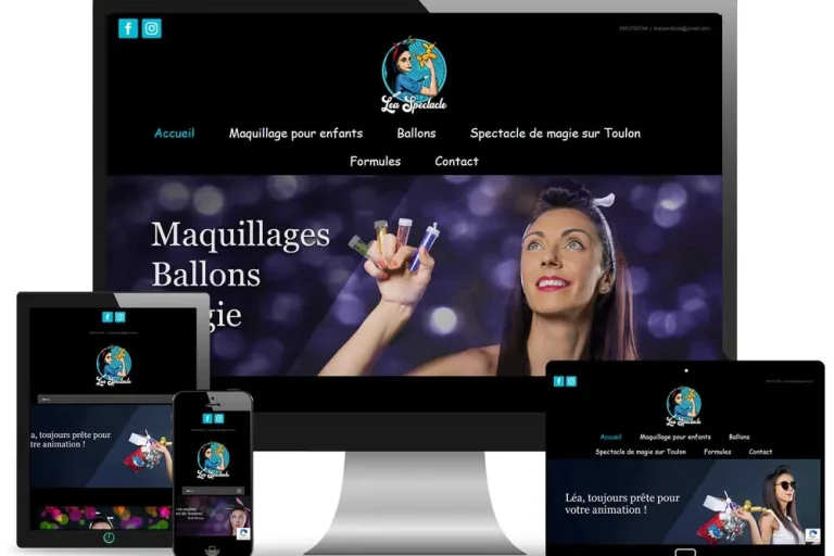 Site internet Léa Spectacle réalisé par MagWeb Création
